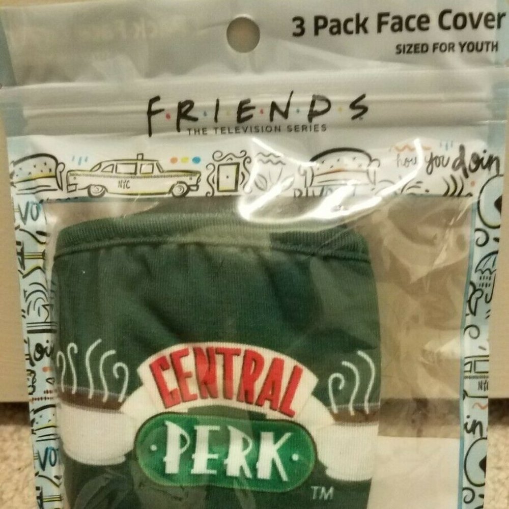 FRIENDS THE TV SHOW 3 pack face coverings YOUTH